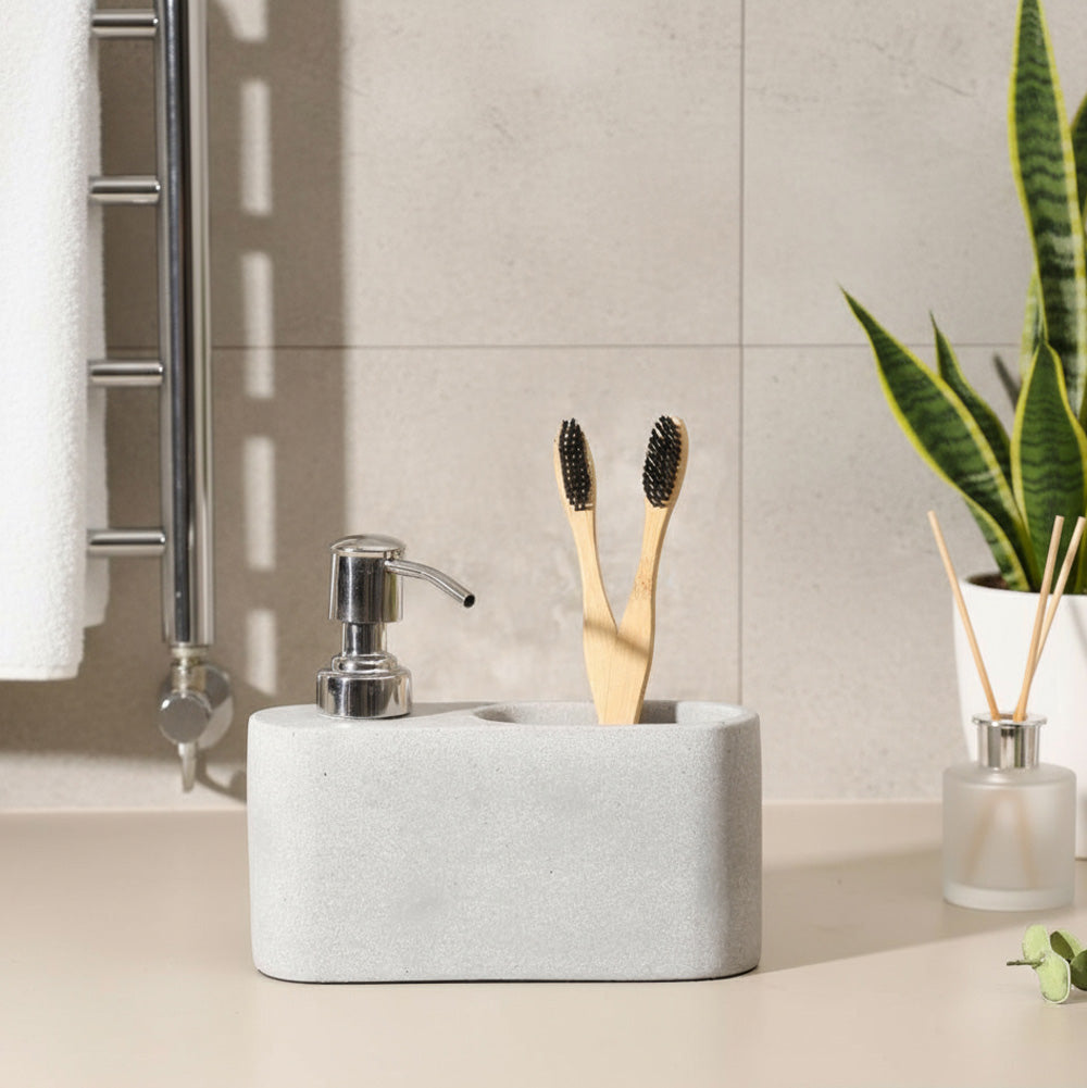 Jordan Dispenser & Tumbler - Light Grey