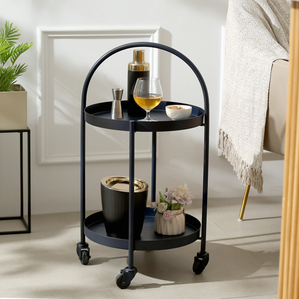 Jude Tiered Metal Multi-Purpose Trolley - Ink Blue