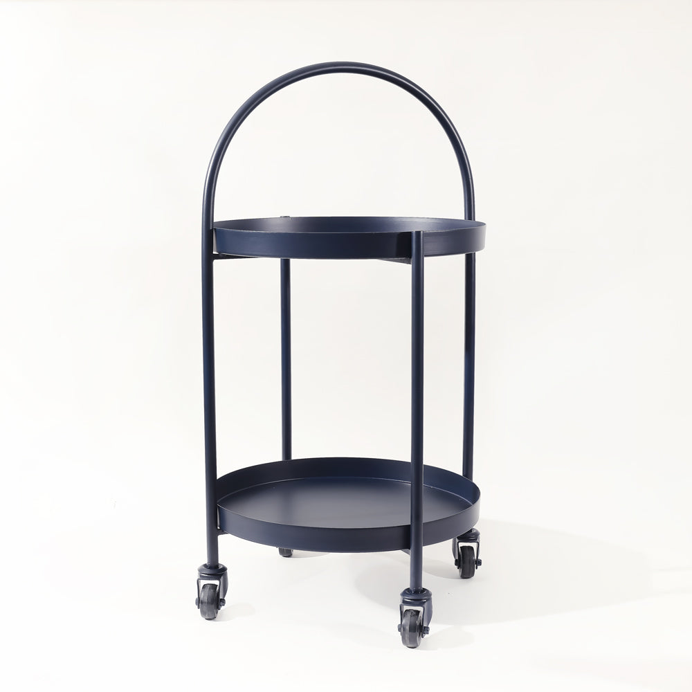 Jude Tiered Metal Multi-Purpose Trolley - Ink Blue