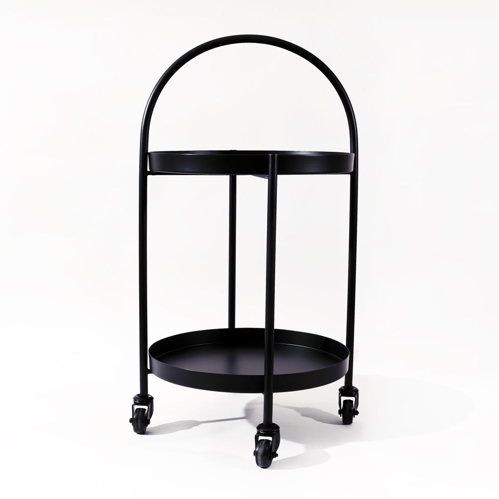 Jude Tiered Metal Multi-Purpose Trolley - Black