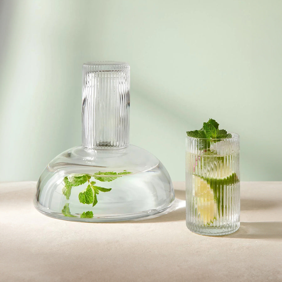 Juna Water Carafe with Tumbler - Clear