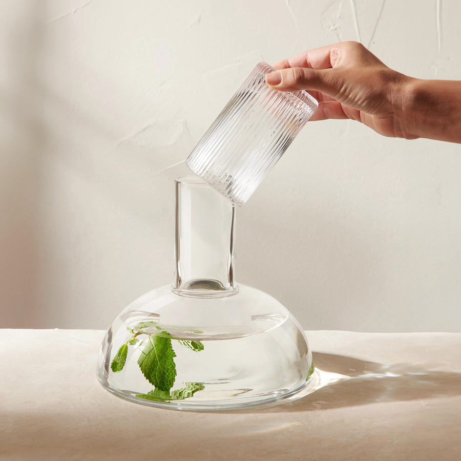 Juna Water Carafe with Tumbler - Clear