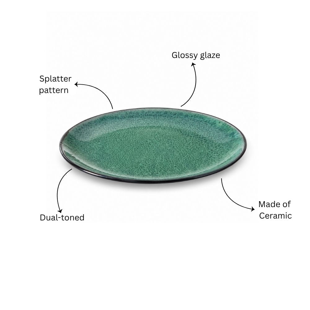 Juniper Quarter Plate - Basil Green