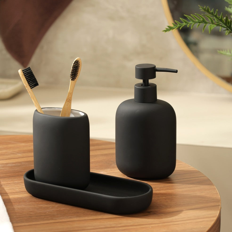 Juno 3-piece Bathroom Set - Matte Black