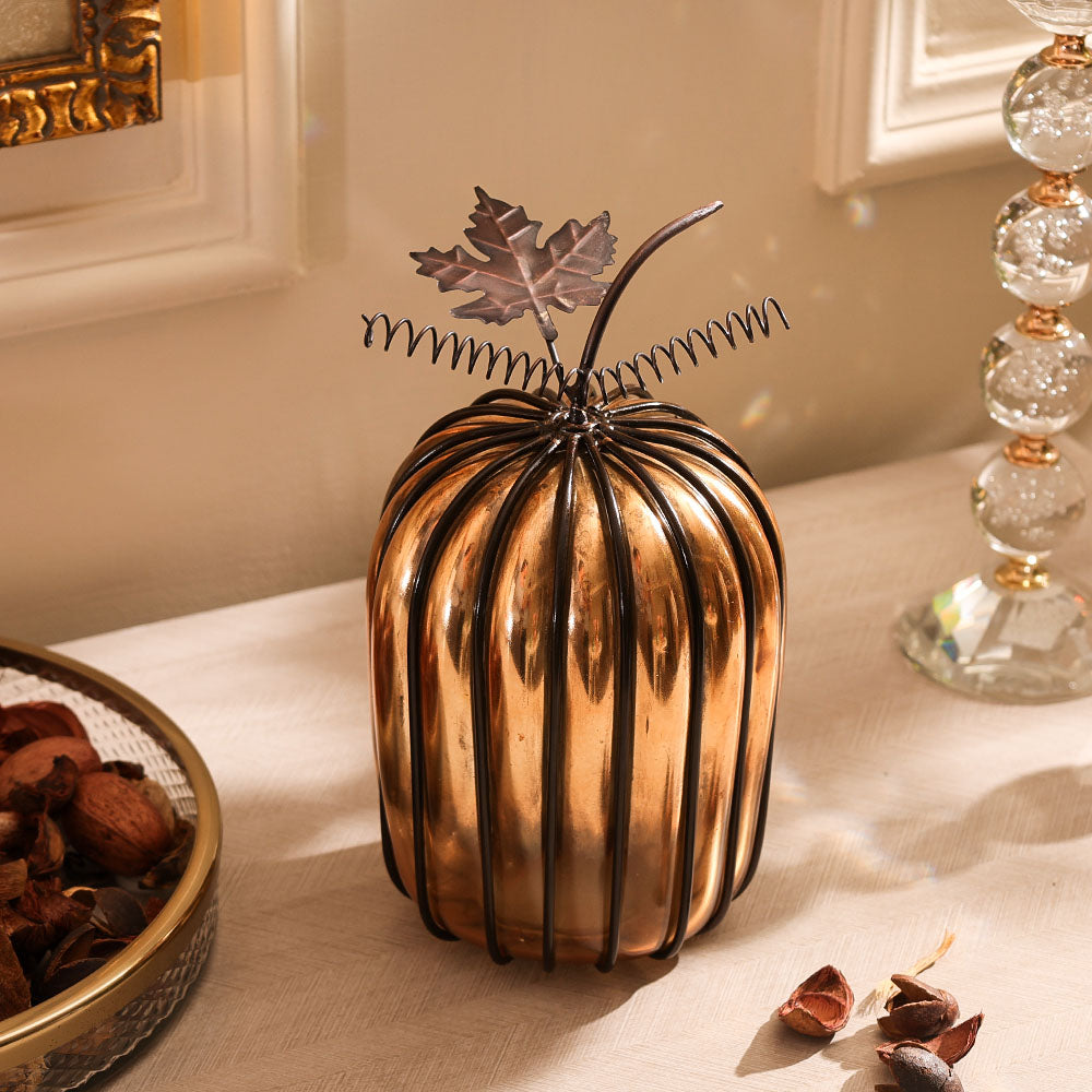 Kabo Glass Sculpture Medium - Gold Black