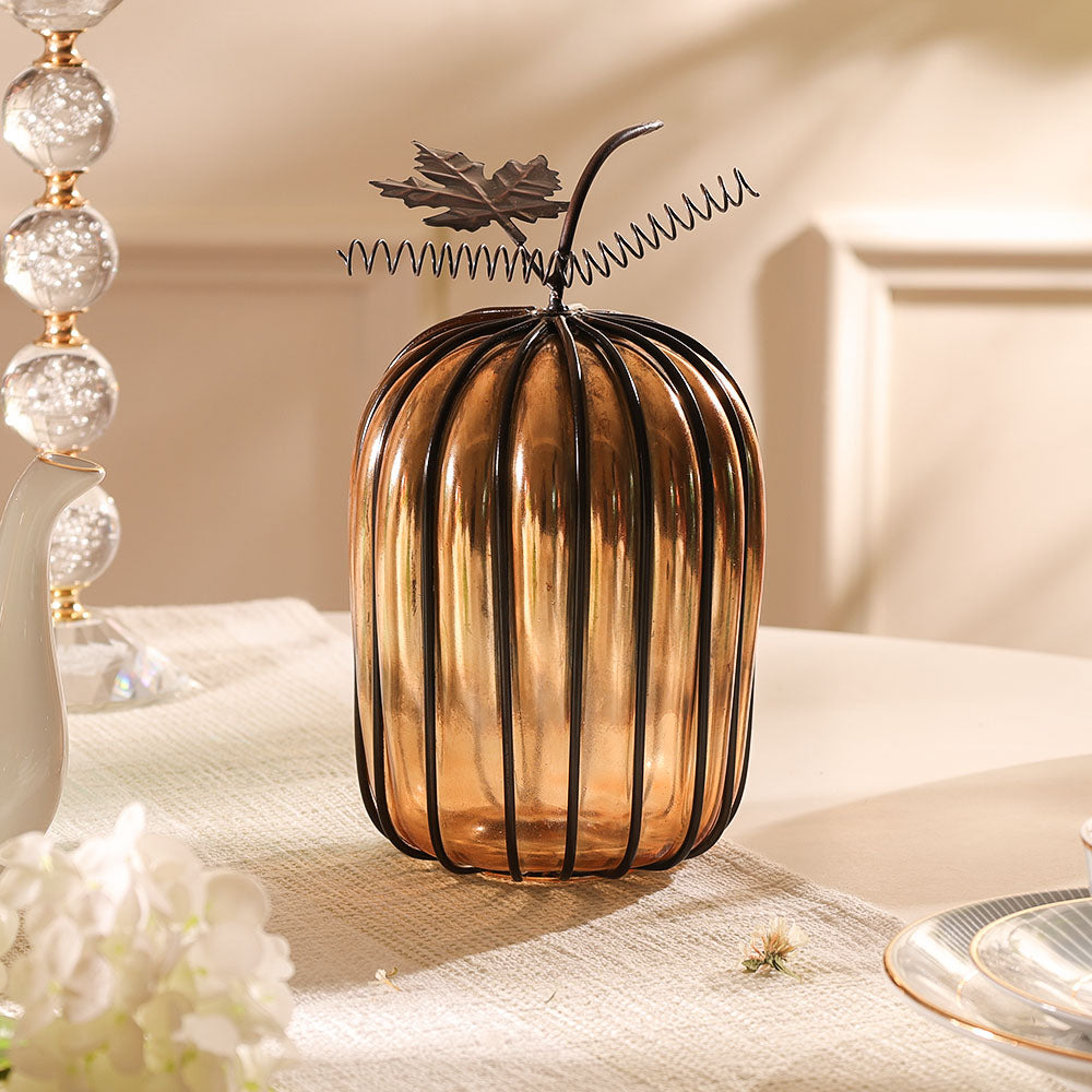 Kabo Glass Sculpture Medium - Gold Black