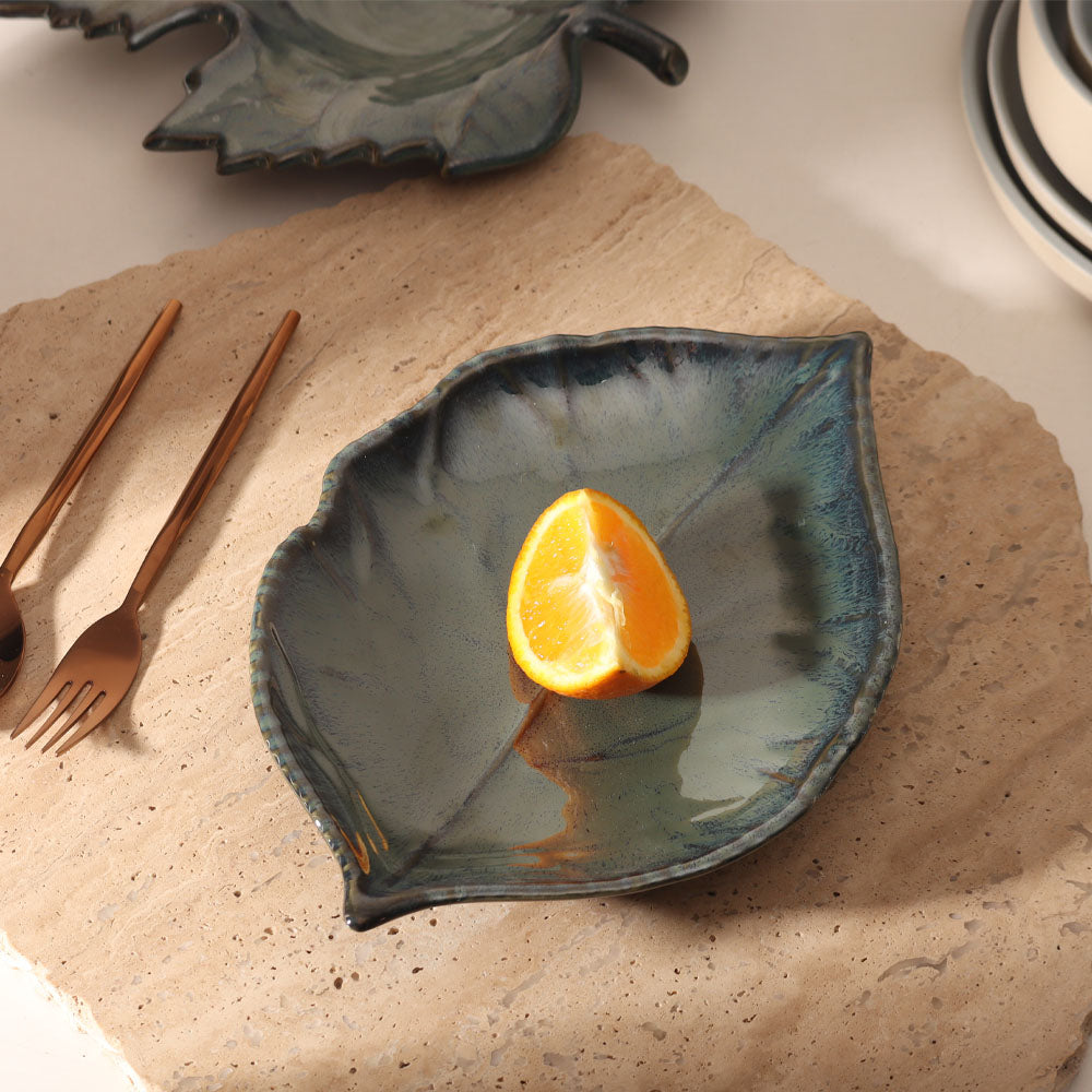 Kaduk Leaf Serving Plate - Jade