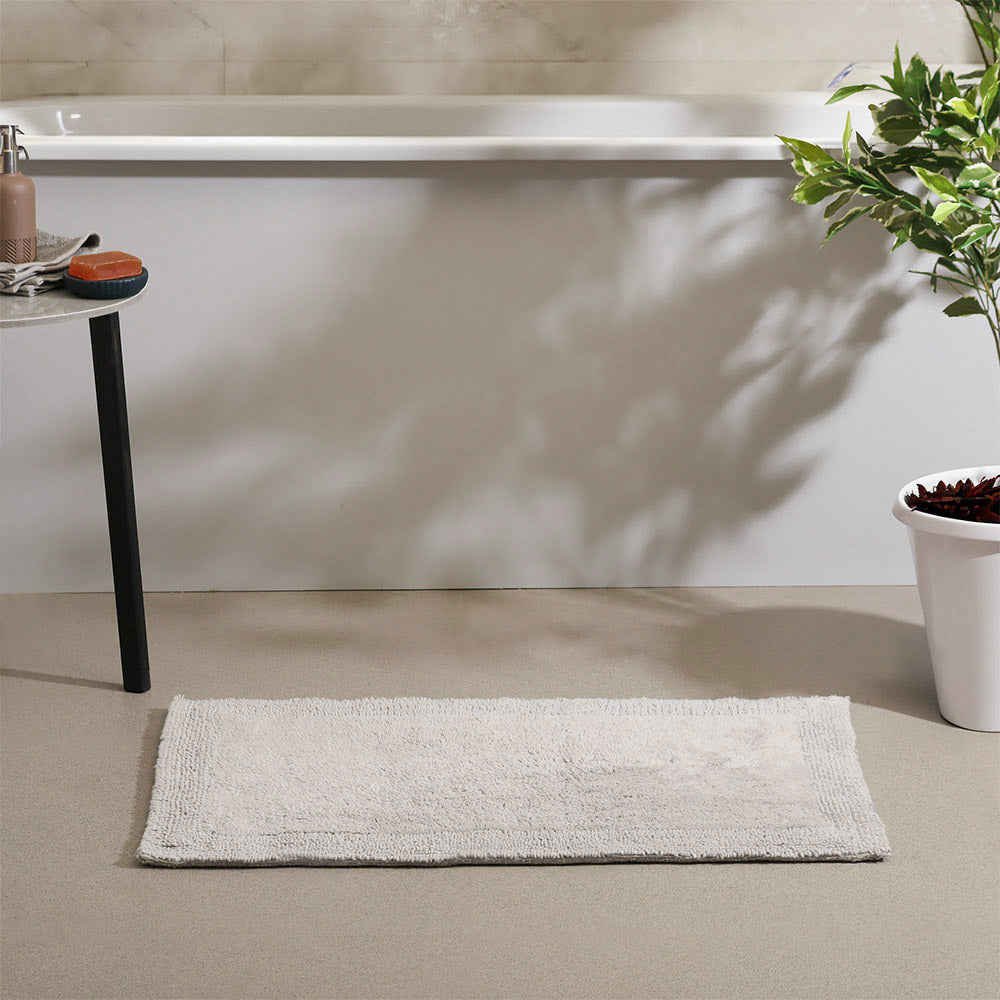 Kai Reversible Tufted Bathmat - Light Grey