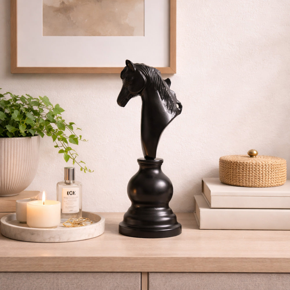 Kaiser Knight Metal Sculpture - Black