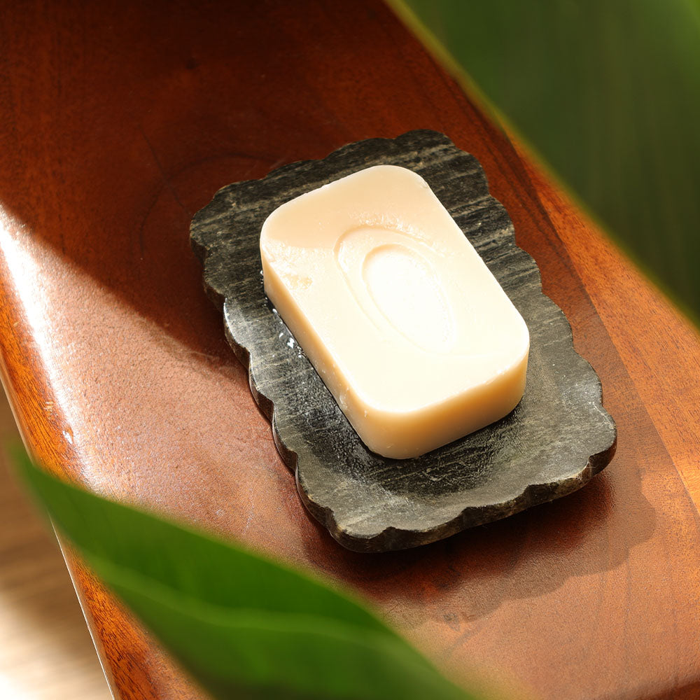 Kera Marble Soap Dish - Cloudy Black