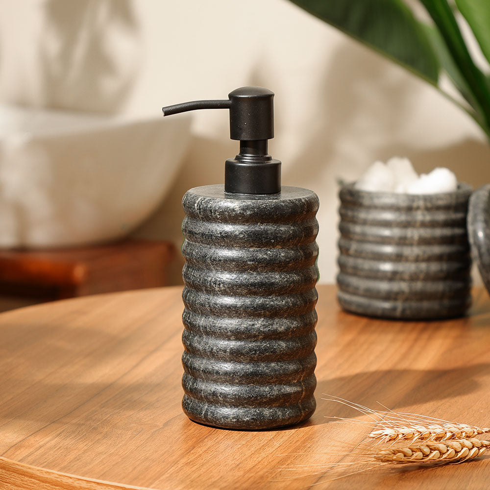 Kera Marble Soap Dispenser - Cloudy Black