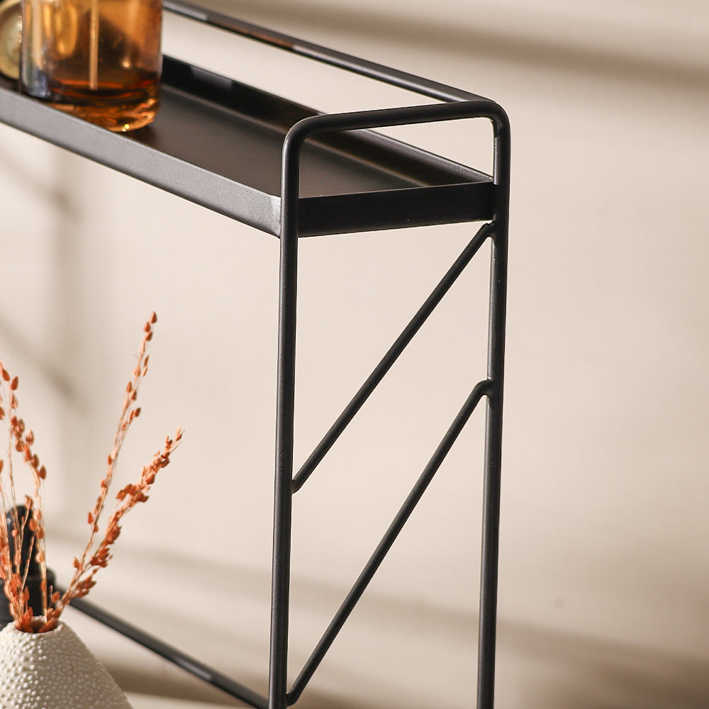 Kirin 2-Tier Metal Shelf - Black