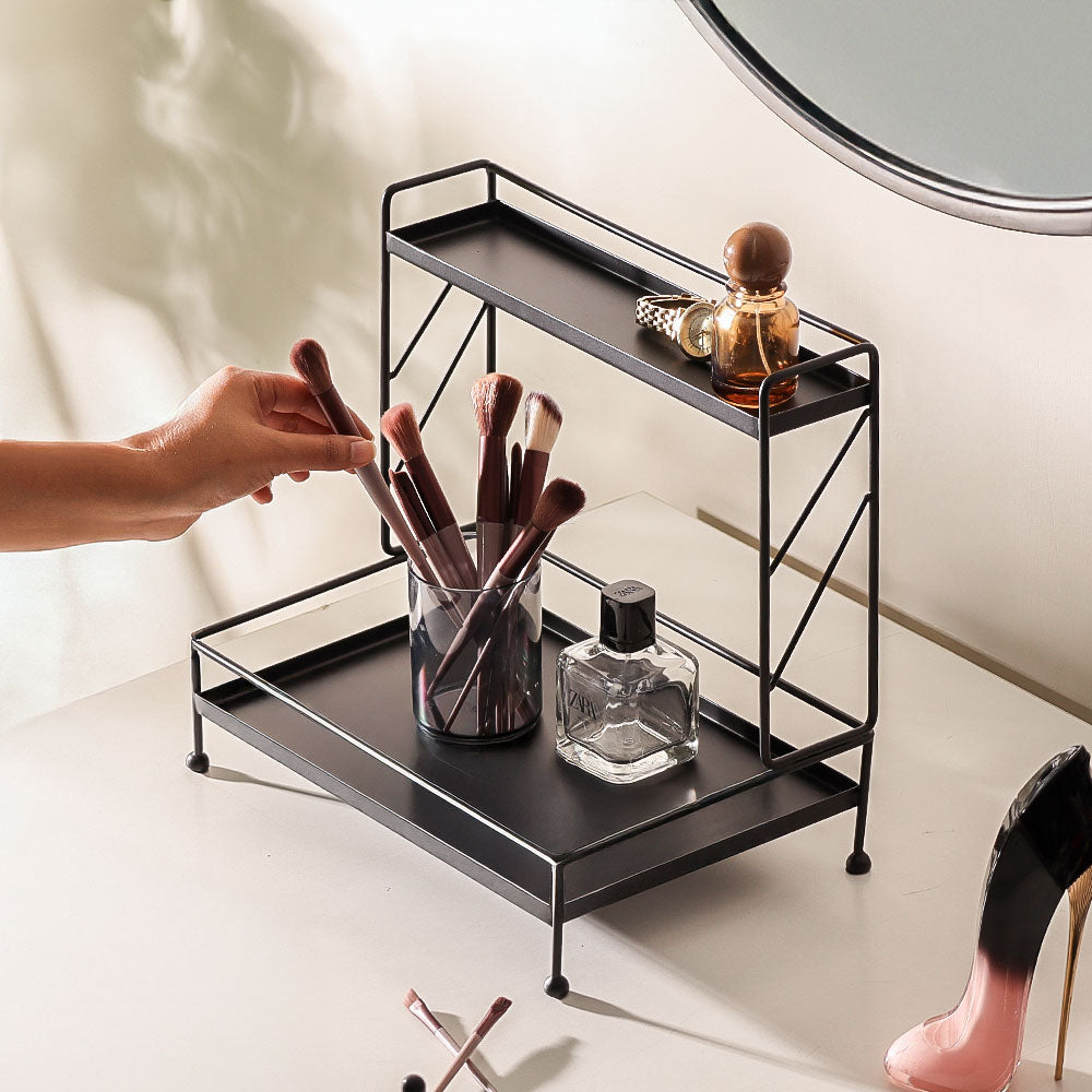 Kirin 2-Tier Metal Shelf - Black