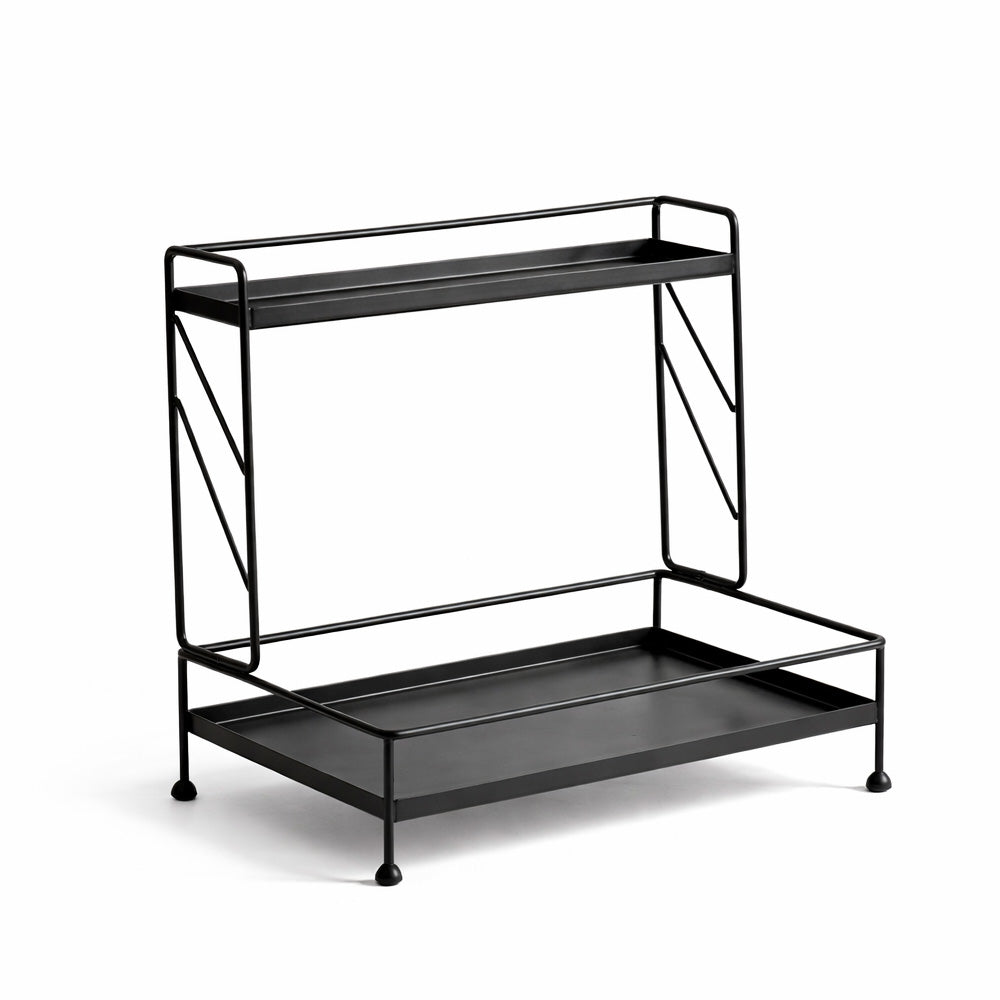 Kirin 2-Tier Metal Shelf - Black