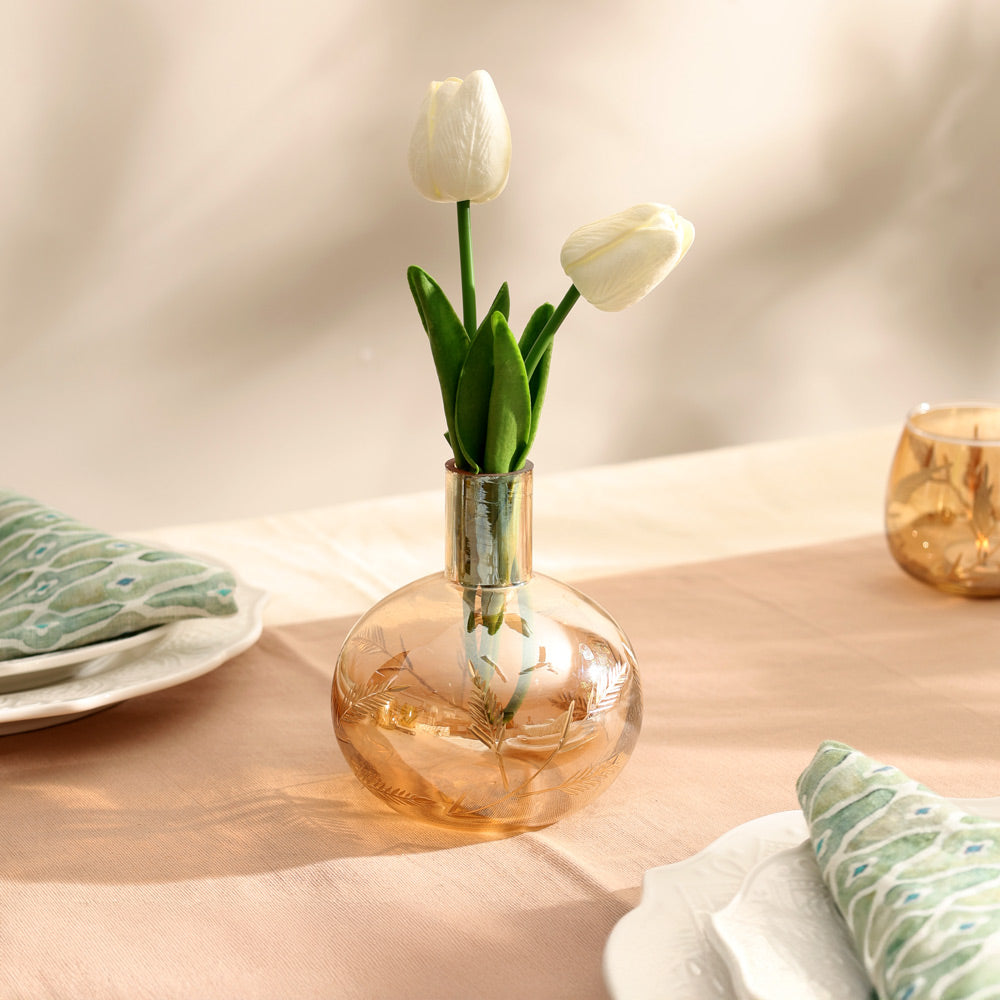 Kline Glass Vase Small - Tinted Gold