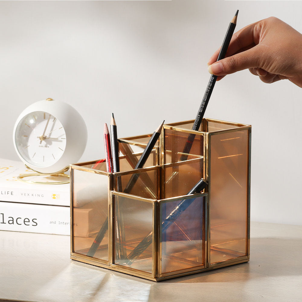 Kona Glass Tiered Organiser - Gold