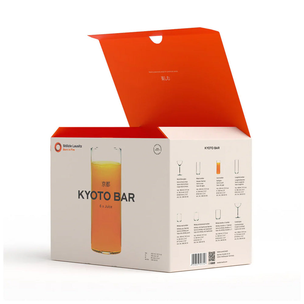 Kyoto Bar Long Drink Glasses 460ml, Set of 6