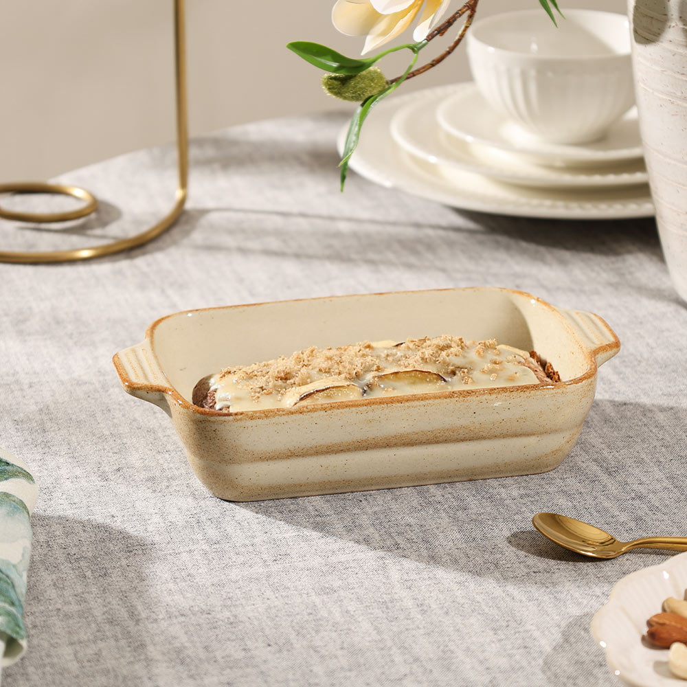 Lacuna Baking Dish - Glossy Sand