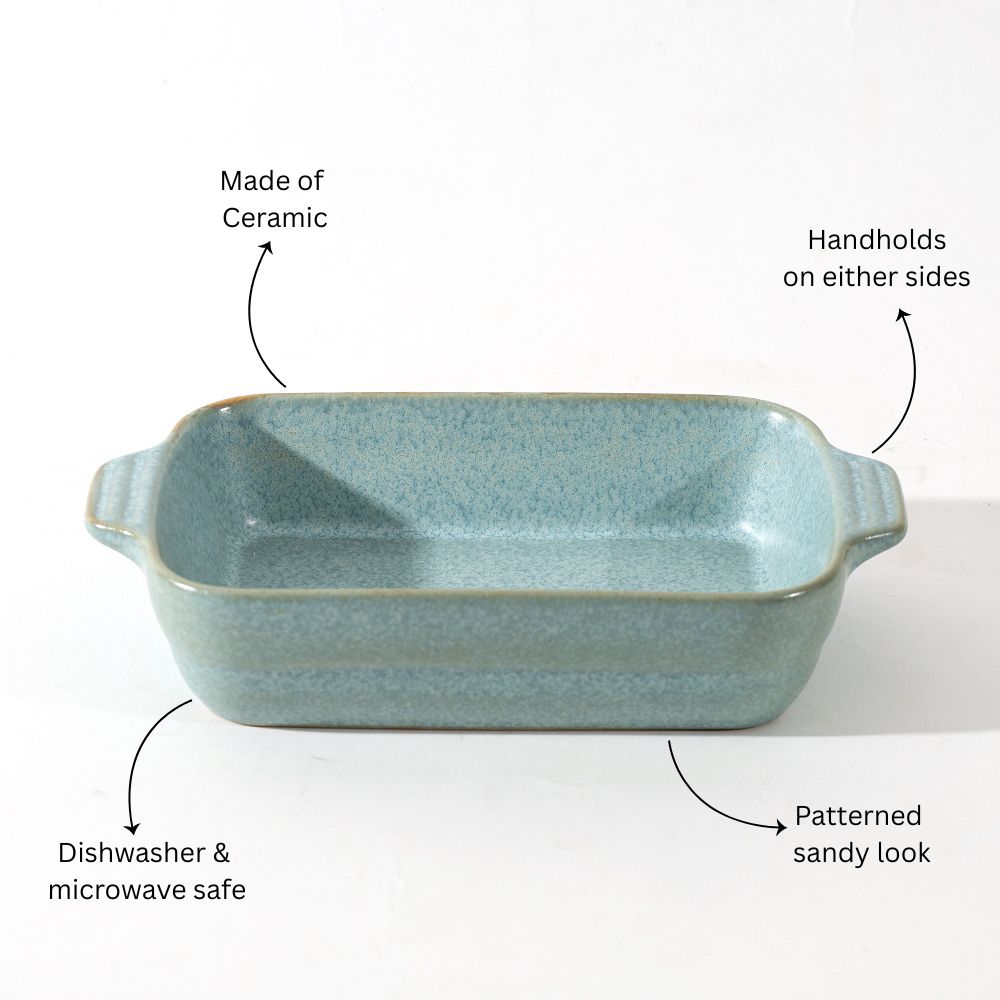 Lacuna Baking Dish - Matte Blue