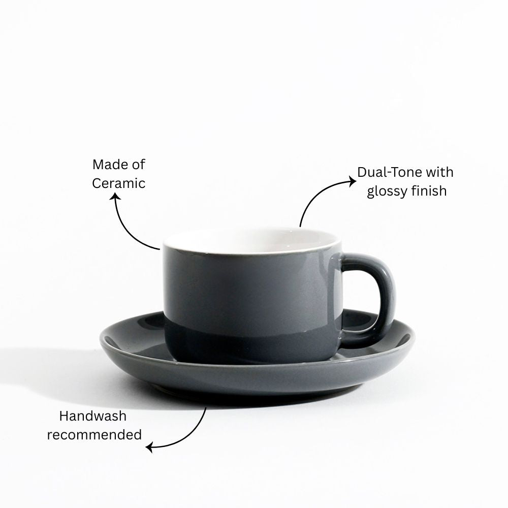 Lagom Cup and Saucer Set - Deep Blue