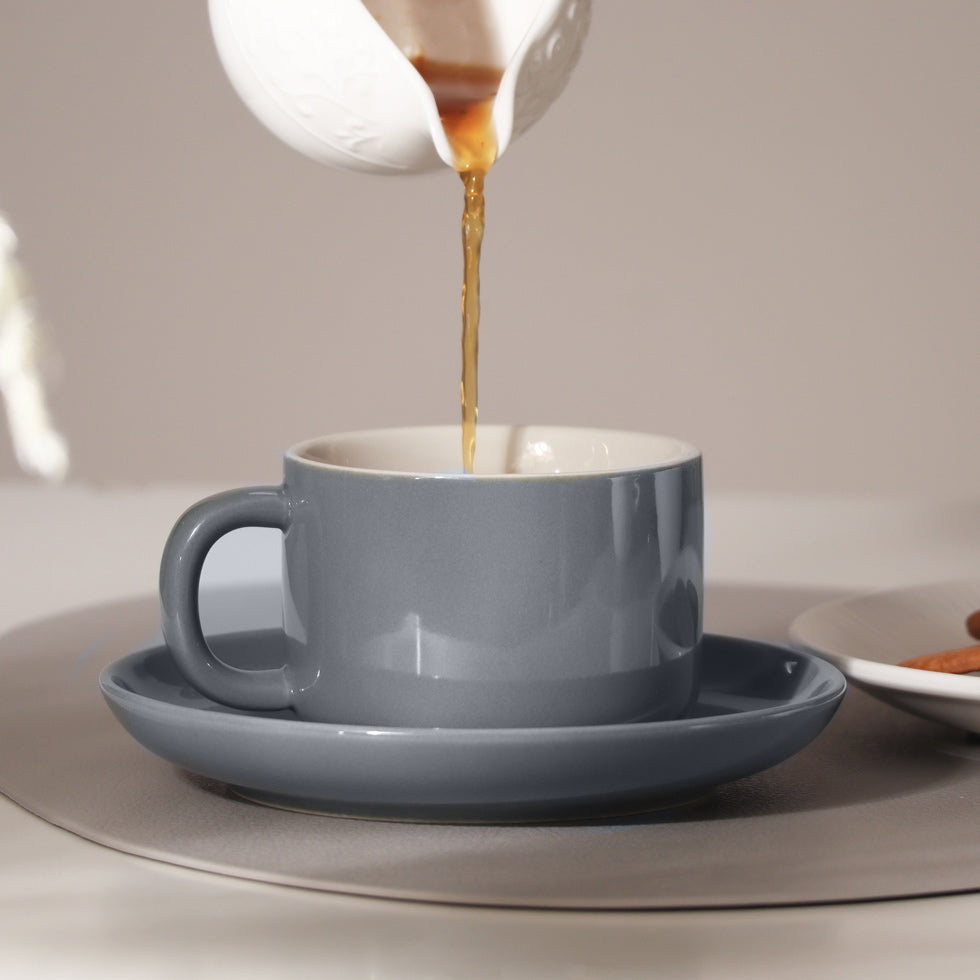 Lagom Cup and Saucer Set - Deep Blue