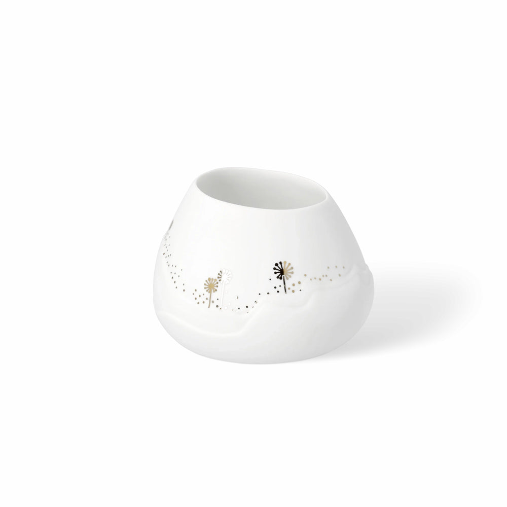 Porcelain Asymmetrical Tealight Holder - Flower Meadow