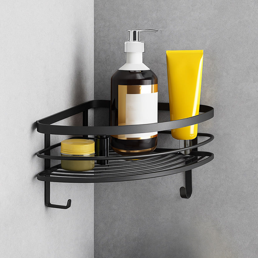 Lava Curved Corner Shelf - Black