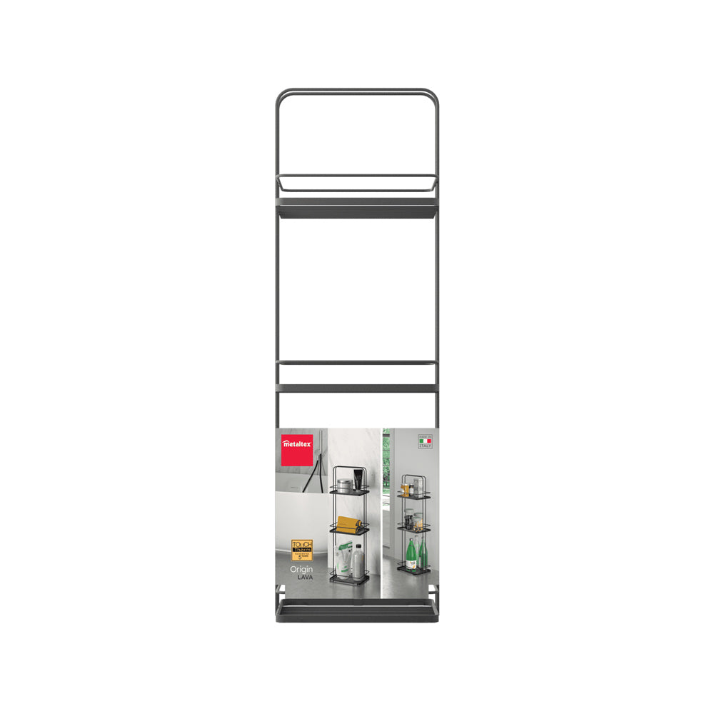 Lava Floor Standing 3-Tier Rack - Black