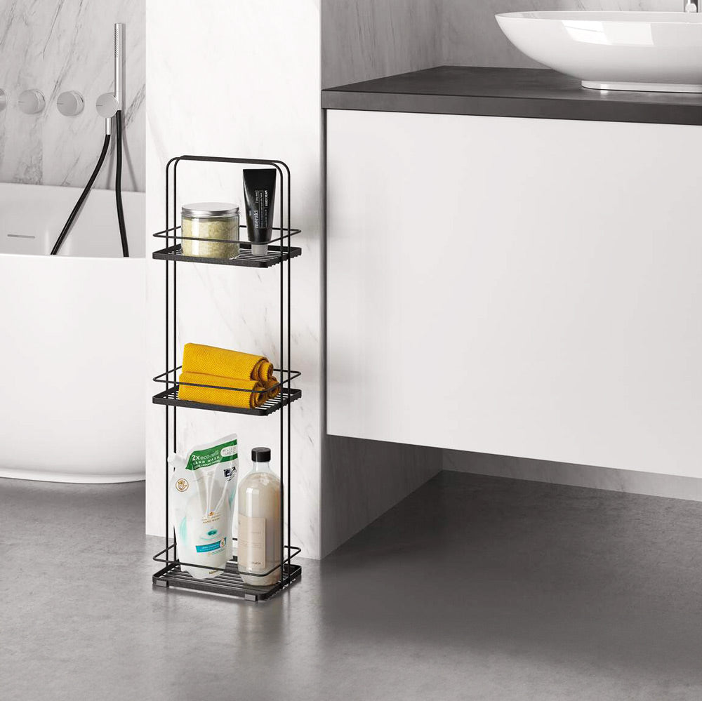 Lava Floor Standing 3-Tier Rack - Black