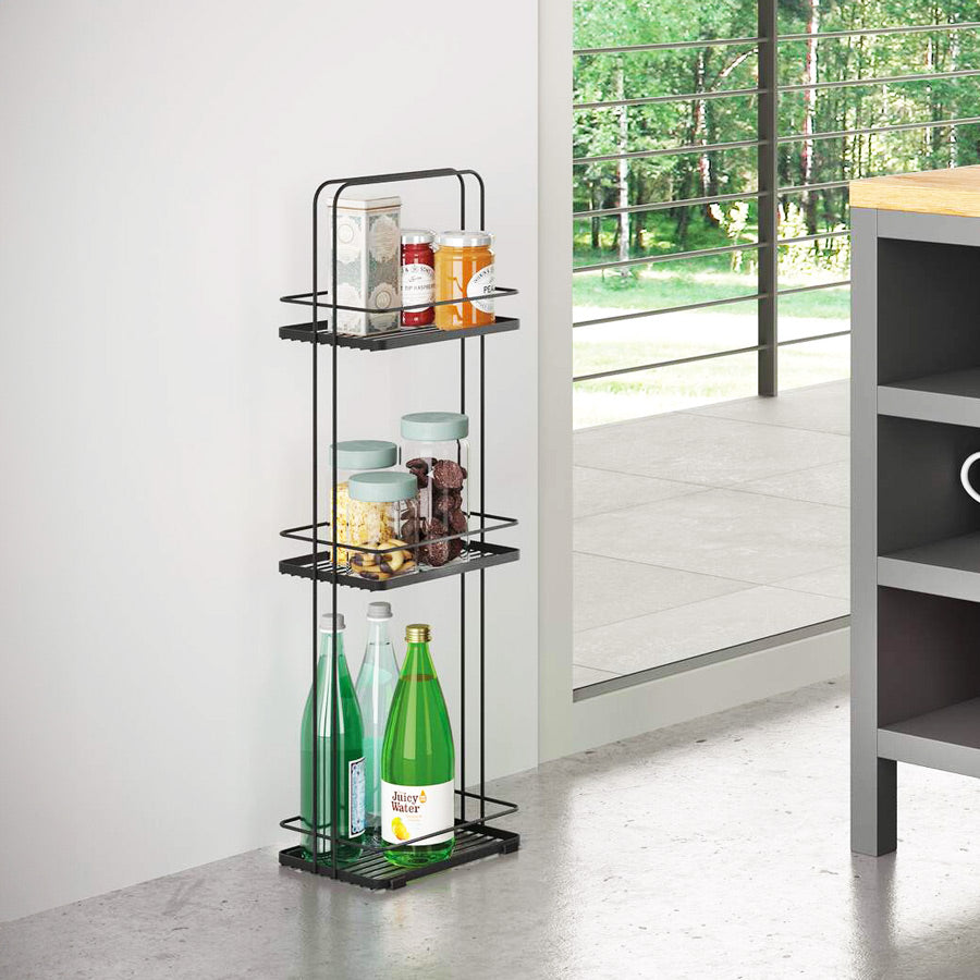 Lava Floor Standing 3-Tier Rack - Black