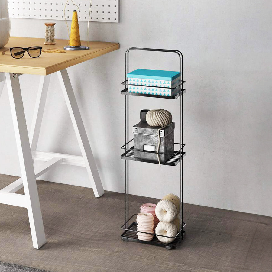 Lava Floor Standing 3-Tier Rack - Black