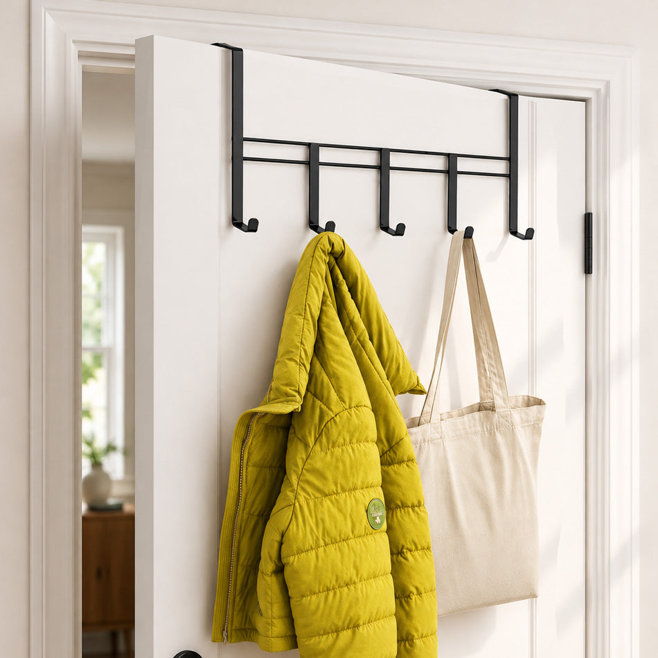 Lava Over the Door Bar With Hooks - Black