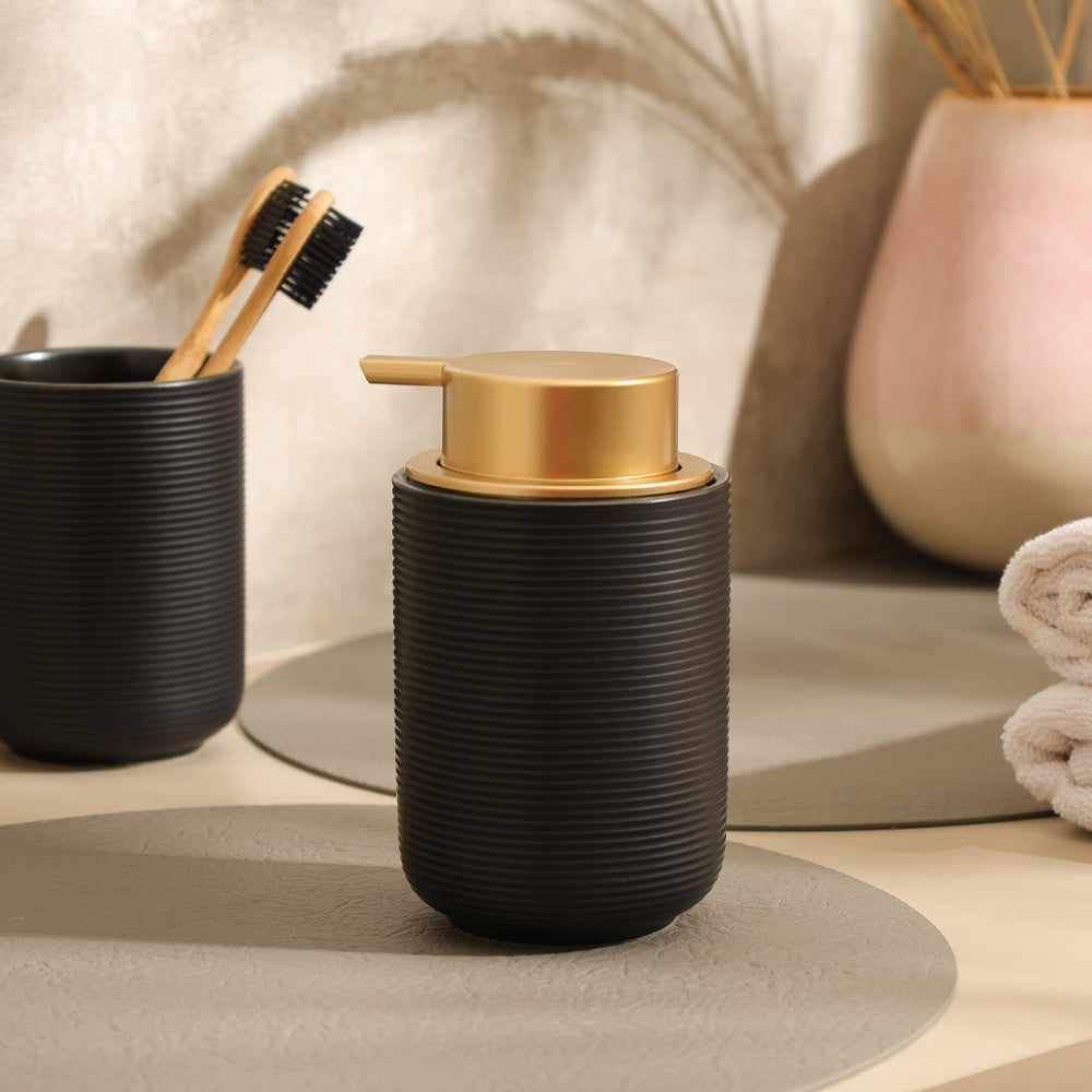 Lave Ceramic Soap Dispenser - Black