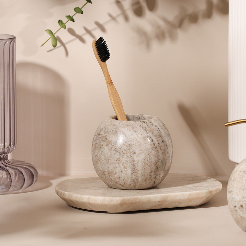 Lavo Marble Toothbrush Tumbler - Desert