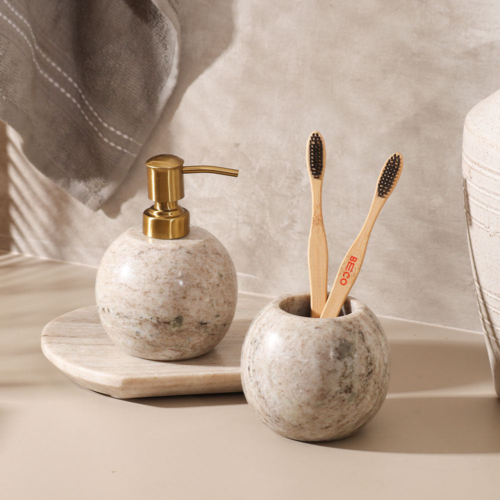 Lavo Marble Toothbrush Tumbler - Desert