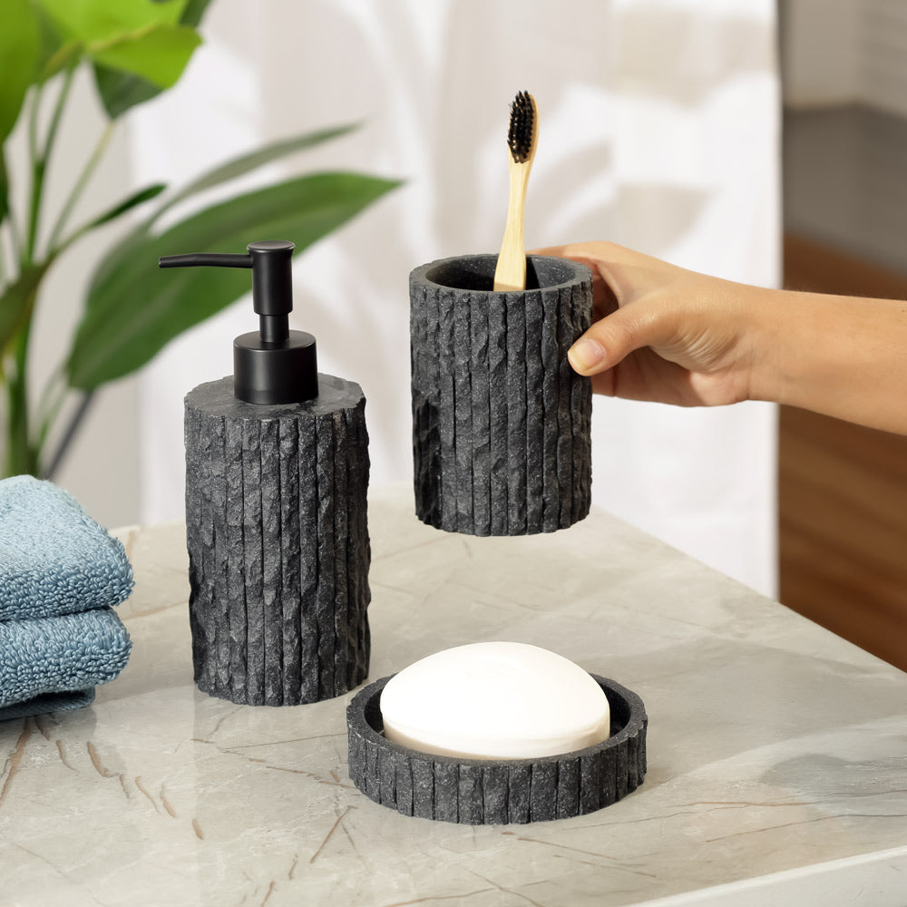 Olay 3-piece Bathroom Set - Speckled Charcoal