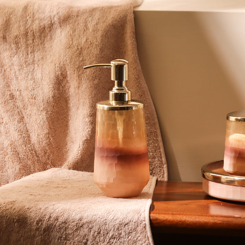 Iris Glass Soap Dispenser - Pink Ombre