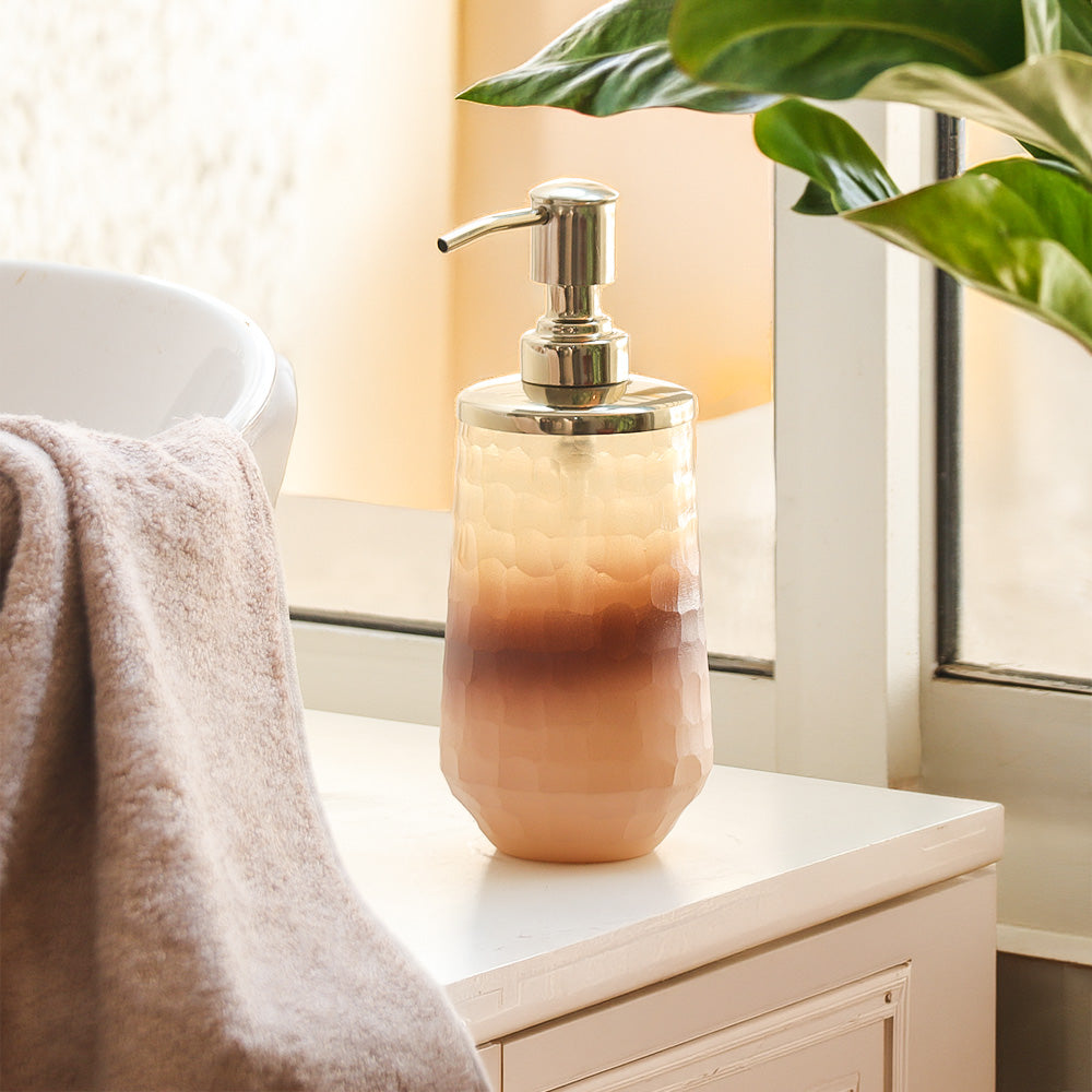 Iris Glass Soap Dispenser - Pink Ombre