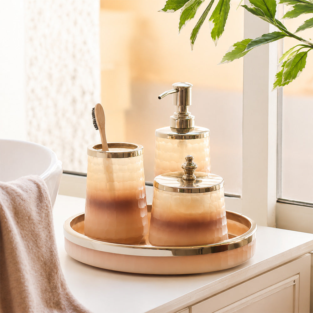 Iris Glass Storage Jar - Pink Ombre
