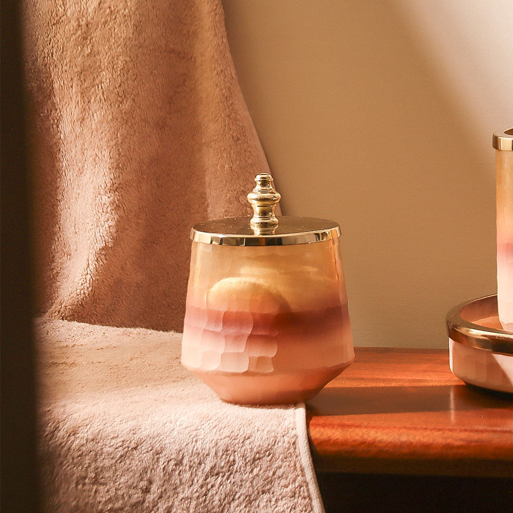 Iris Glass Storage Jar - Pink Ombre