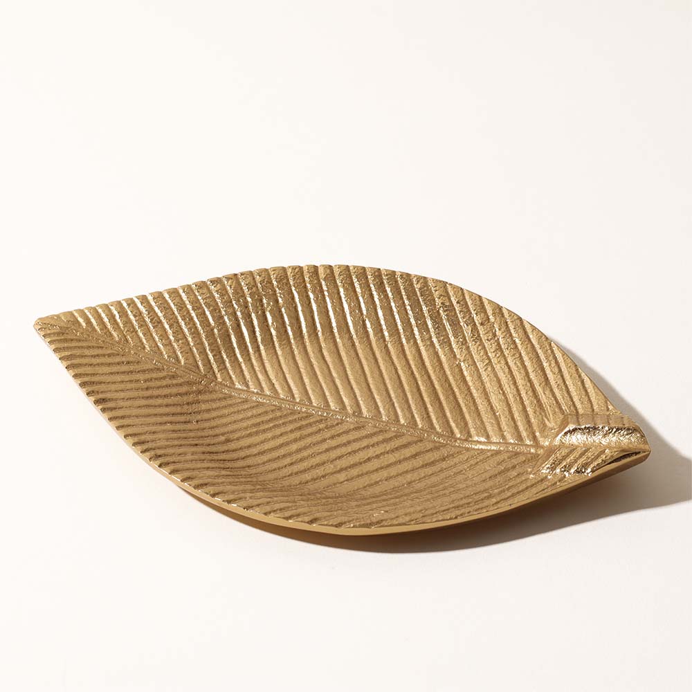 Leaf Decorative Tray - Gold
