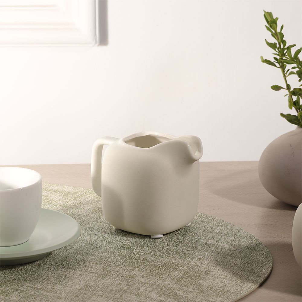 Leah Ceramic Milk Jug - Ivory