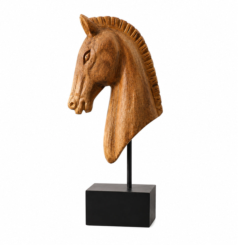 Legion Horse Wooden Sculpture Large - Natural