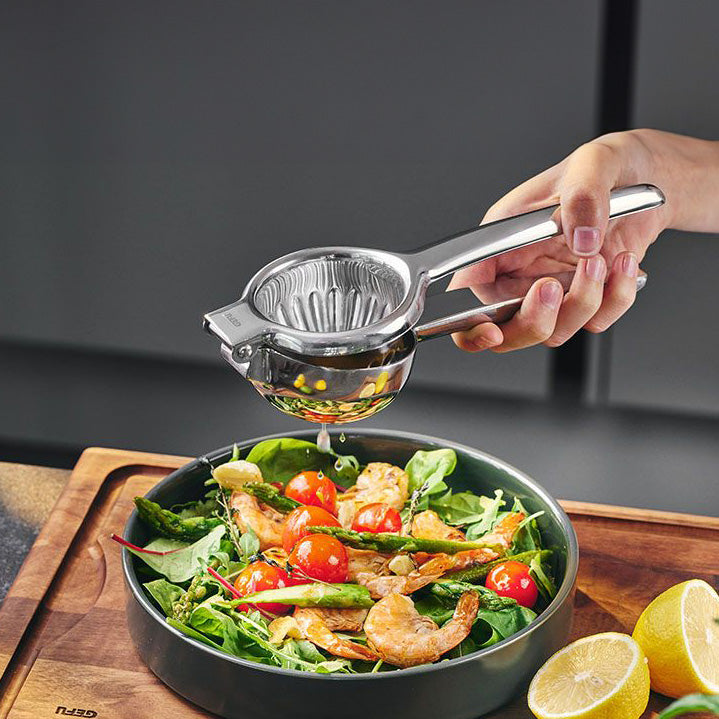 Lemon Satinless Steel Citrus Press