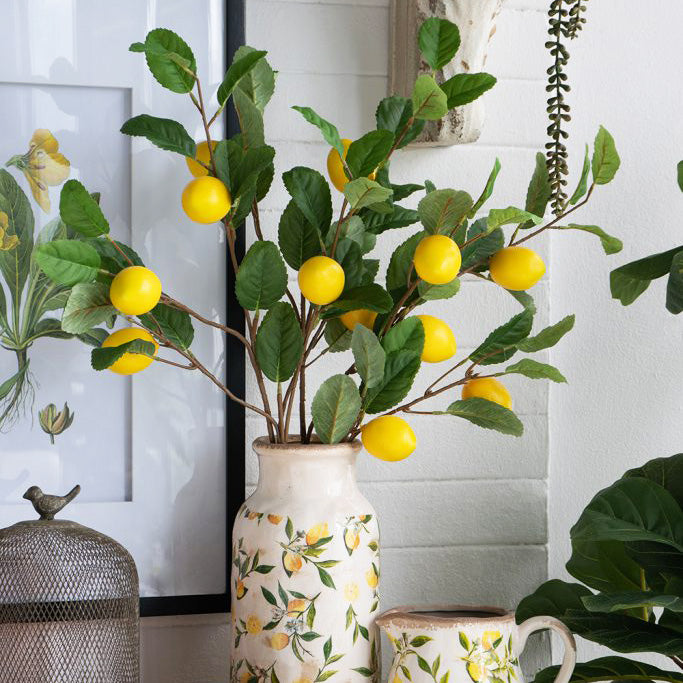Lemon Tree Faux Branch - Yellow Green