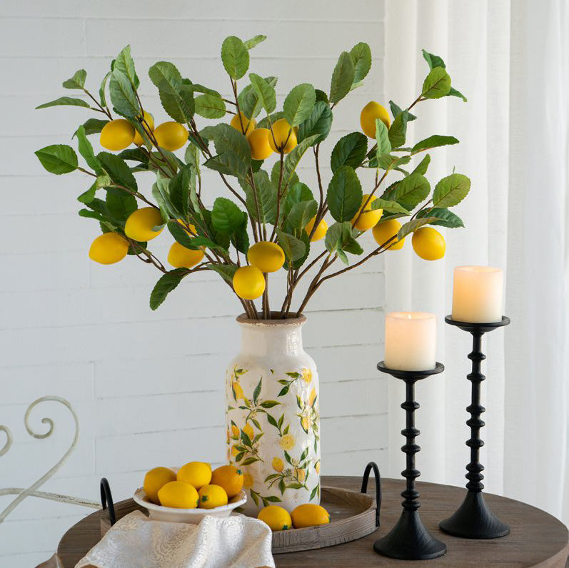 Lemon Tree Faux Branch - Yellow Green