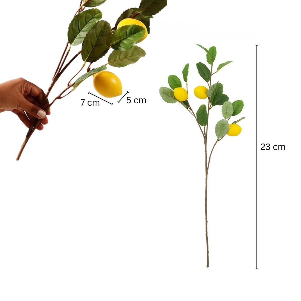 Lemon Tree Faux Branch - Yellow Green