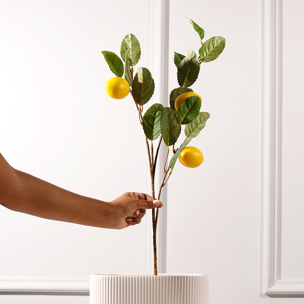 Lemon Tree Faux Branch - Yellow Green