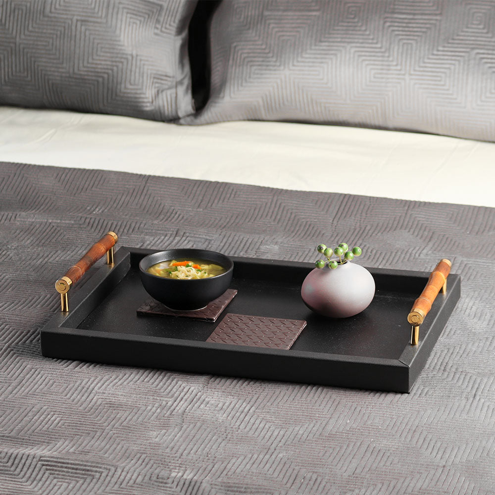 Leva Serving Tray Large - Black Natural