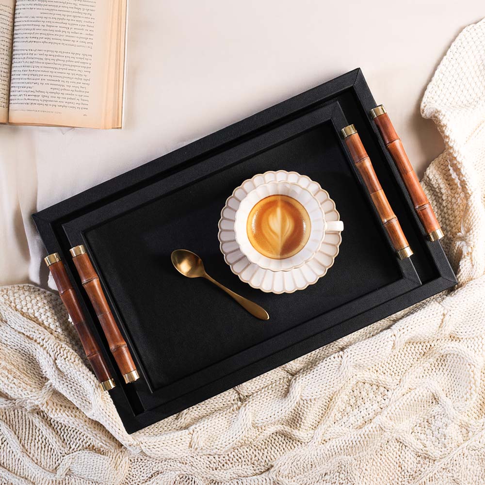 Leva Serving Tray Large - Black Natural
